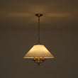Load image into Gallery viewer, Vintage Brass Candle Style Fabric Round Tapered Lantern Pendant
