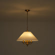 Load image into Gallery viewer, Vintage Brass Candle Style Fabric Round Tapered Lantern Pendant
