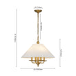 Load image into Gallery viewer, Vintage Brass Candle Style Fabric Round Tapered Lantern Pendant
