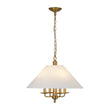 Load image into Gallery viewer, Vintage Brass Candle Style Fabric Round Tapered Lantern Pendant
