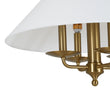 Load image into Gallery viewer, Vintage Brass Candle Style Fabric Round Tapered Lantern Pendant
