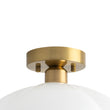 Load image into Gallery viewer, Vintage Chic Opal Glass Petal Edge Semi Flush Ceiling Light
