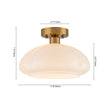 Load image into Gallery viewer, Vintage Chic Opal Glass Petal Edge Semi Flush Ceiling Light
