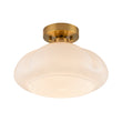 Load image into Gallery viewer, Vintage Chic Opal Glass Petal Edge Semi Flush Ceiling Light
