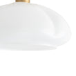 Load image into Gallery viewer, Vintage Chic Opal Glass Petal Edge Semi Flush Ceiling Light

