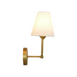 Load image into Gallery viewer, Vintage Fabric Shade Brass 2-Light Linen Vanity Wall Sconce
