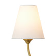 Load image into Gallery viewer, Vintage Fabric Shade Brass 2-Light Linen Vanity Wall Sconce
