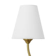 Load image into Gallery viewer, Vintage Fabric Shade Brass 2-Light Linen Vanity Wall Sconce
