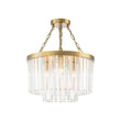Load image into Gallery viewer, Vintage Luxe 2-Tier Brass Dazzling Crystal Round Ceiling Light
