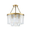 Load image into Gallery viewer, Vintage Luxe 2-Tier Brass Dazzling Crystal Round Ceiling Light
