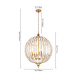 Load image into Gallery viewer, Vintage Luxe Antique Bronze Crystal Globe Lantern Chandelier
