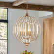 Load image into Gallery viewer, Vintage Luxe Antique Bronze Crystal Globe Lantern Chandelier
