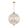 Load image into Gallery viewer, Vintage Luxe Antique Bronze Crystal Globe Lantern Chandelier

