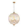 Load image into Gallery viewer, Vintage Luxe Antique Bronze Crystal Globe Lantern Chandelier
