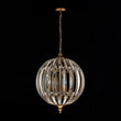 Load image into Gallery viewer, Vintage Luxe Antique Bronze Crystal Globe Lantern Chandelier
