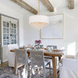 Load image into Gallery viewer, Vintage Luxe Crystal White Fabric Drum Lantern Pendant
