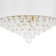 Load image into Gallery viewer, Vintage Luxe Crystal White Fabric Drum Lantern Pendant
