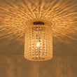 Load image into Gallery viewer, Vintage Luxe Faceted Crystal Tall Cylindrical Cage Ceiling Light
