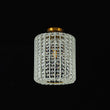 Load image into Gallery viewer, Vintage Luxe Faceted Crystal Tall Cylindrical Cage Ceiling Light
