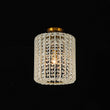 Load image into Gallery viewer, Vintage Luxe Faceted Crystal Tall Cylindrical Cage Ceiling Light
