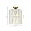 Load image into Gallery viewer, Vintage Luxe Faceted Crystal Tall Cylindrical Cage Ceiling Light
