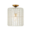 Load image into Gallery viewer, Vintage Luxe Faceted Crystal Tall Cylindrical Cage Ceiling Light
