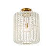 Load image into Gallery viewer, Vintage Luxe Faceted Crystal Tall Cylindrical Cage Ceiling Light
