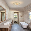Load image into Gallery viewer, Vintage 4-Light Weathered White Iron Drum Cage Semi Flush
