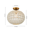Load image into Gallery viewer, Vintage Luxe 1-Light Faceted Crystal Sphere Cage Semi Flush
