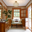 Load image into Gallery viewer, Vintage Luxe 1-Light Faceted Crystal Sphere Cage Semi Flush
