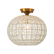 Load image into Gallery viewer, Vintage Luxe 1-Light Faceted Crystal Sphere Cage Semi Flush
