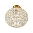 Load image into Gallery viewer, Vintage Luxe 1-Light Faceted Crystal Sphere Cage Semi Flush
