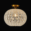 Load image into Gallery viewer, Vintage Luxe 1-Light Faceted Crystal Sphere Cage Semi Flush
