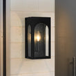 Load image into Gallery viewer, Farmhouze Light-1-Light Black Square Glass Lantern Outdoor Wall Sconce-Wall Sconce-1 Pack-
