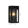 Load image into Gallery viewer, Farmhouze Light-1-Light Black Square Glass Lantern Outdoor Wall Sconce-Wall Sconce-2 Packs-
