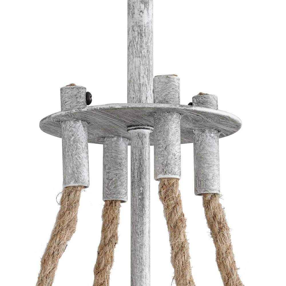 Farmhouze Light - 1 - light Coastal Hemp Rope Glass Globe Pendant Light - Pendant - 1 Bulb - 