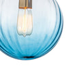 Load image into Gallery viewer, Farmhouze Light - 1 - Light Colored Tinted Ribbed Glass Globe Ceiling Light - Ceiling Light - Blue - 
