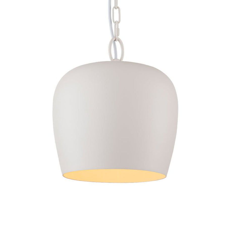 Farmhouze Light - 1 - Light Danish Simple Metal White Pendant Light - Pendant - Bell Shade - 