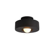 Load image into Gallery viewer, Farmhouze Light - 1 - Light Deep Red Drum Resin Semi Flush Mount - Ceiling Light - Black - 
