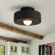 Load image into Gallery viewer, Farmhouze Light - 1 - Light Deep Red Drum Resin Semi Flush Mount - Ceiling Light - Green - 
