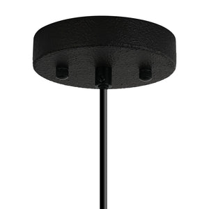 Farmhouze Light - 1 - Light Industrial Black Hammered Iron Dome Pendant - Chandelier - 15in - 