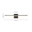 Load image into Gallery viewer, Farmhouze Light - 1 - Light Linear Dimmable LED Armed Vanity Wall Lamp - Wall Sconce - Brass - 
