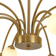 Load image into Gallery viewer, Farmhouze Light - 12 - Light Milky Glass Bubble Brass Tiered Sputnik Chandelier - Chandelier - Brass - 
