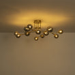 Load image into Gallery viewer, Farmhouze Light-12-Light Smoked Glass Bubble Branch Semi Flush Mount-Ceiling Light-47.2 in-
