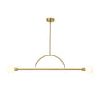 Load image into Gallery viewer, Farmhouze Light-2-Light Simple Linear Opal Glass Globe Island Chandelier-Chandelier-Brass-
