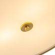 Load image into Gallery viewer, Farmhouze Light-20" Mid-Century Brass White Fabric Round Drum Ceiling Light-Ceiling Light-Brass-
