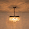 Load image into Gallery viewer, Farmhouze Light-23.6in Mid-Century Layered Textured Glass Round Ceiling Light-Chandelier-Black-
