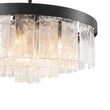 Load image into Gallery viewer, Farmhouze Light-23.6in Mid-Century Layered Textured Glass Round Ceiling Light-Chandelier-Black-
