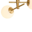 Load image into Gallery viewer, Farmhouze Light - 3 - Light Brass Opal Glass Globe Tiered Semi Flush Mount - Ceiling Light - 19.7 in - 
