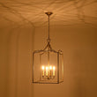 Load image into Gallery viewer, Farmhouze Light - 4 - Light Antique Brass Candle Style Metal Lantern Pendant - Chandelier - 4 - Light - 
